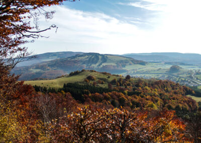 Blick auf den Rockenstein zur Herbstzeit